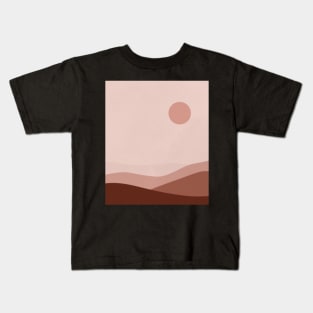 Boho Mountains Sun Version Kids T-Shirt